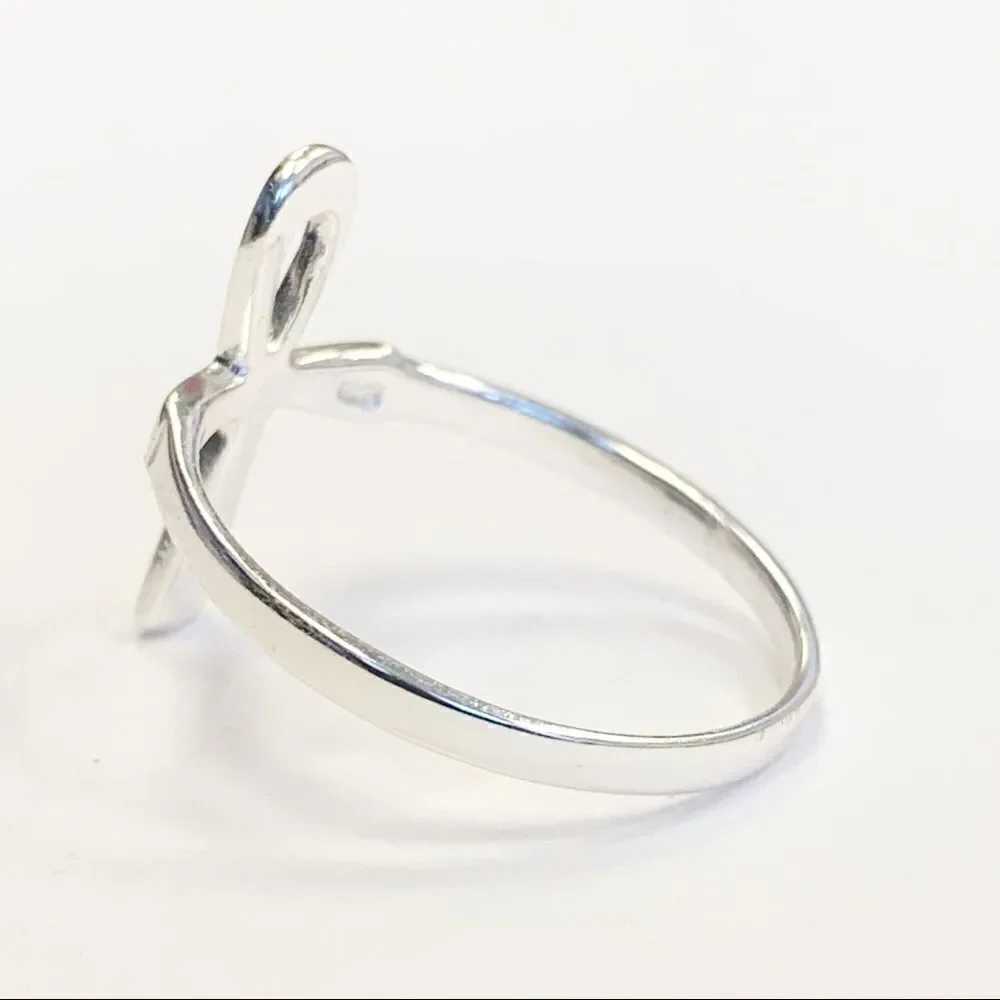 925 Sterling Silver Ankh Cross Ring - Picture 11 of 15